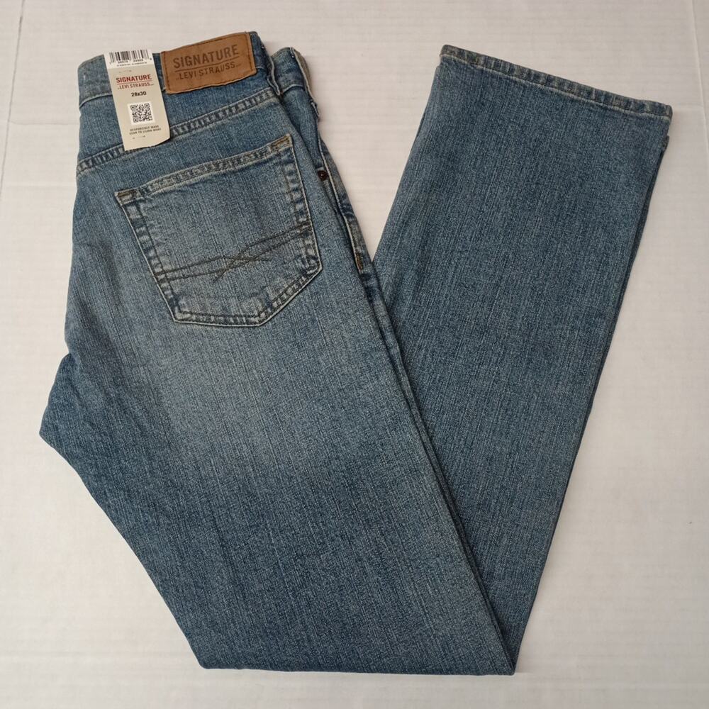 Signature by Levi Strauss Bootcut Jeans Men's 28x30 Blue